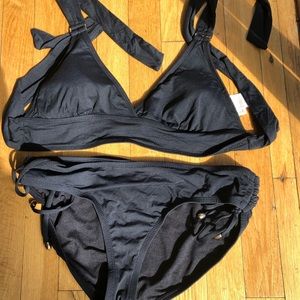 2 piece black swimsuit